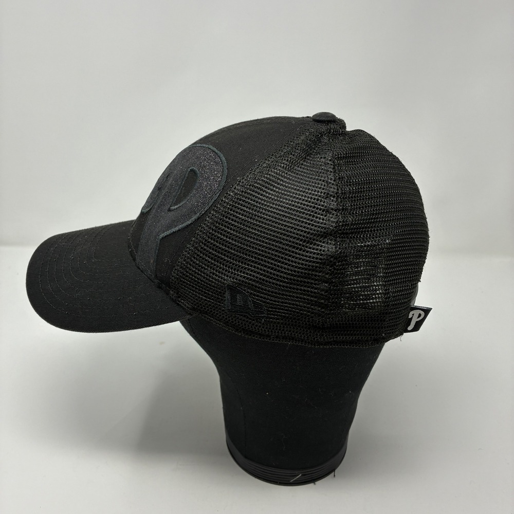 New Era 9FORTY Philadelphia Phillies Women's Trucker Hat Black Glitter Sparkle P - Picture 3 of 9